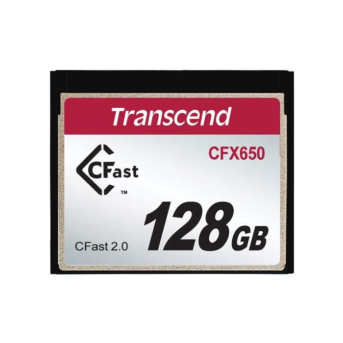 Transcend CFX650 128GB Tarjeta de Memoria CFast 2.0 Velocidad Lectura 510MB/s Escritura 370MB/s
