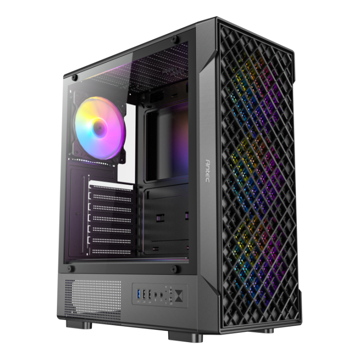 Antec VX-320 ARGB Midi Tower PC Negro con 3 Ventiladores Frontales ARGB y 1 Trasero Instalados