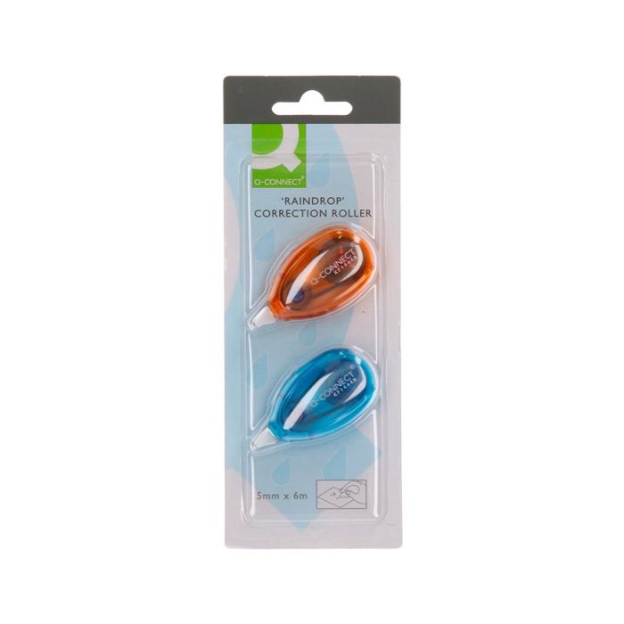 Corrector Q-Connect Cinta Blanco 5 mm X 6 Mt Blister 2 Unidades Azul Y Naranja 12 unidades 7