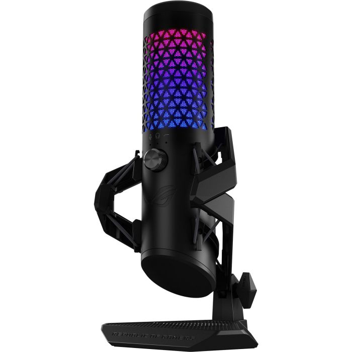 ASUS ROG Carnyx BLK Micrófono de Mesa USB Tipo C Negro con Soporte, Control Giratorio y Reducción de Ruido - 90YH03Z0-BAUA00
