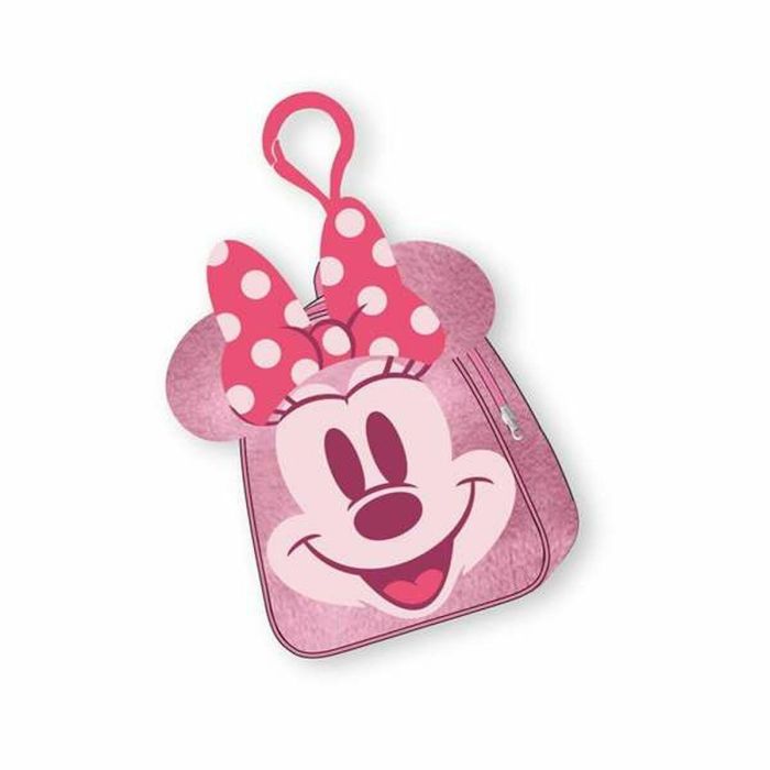 Cerdá Monedero Peluche Minnie Mouse Rosa para Niñas | Cartera de Monedas Infantil Suave | Tamaño 9.5 x 11.0 x 3.0 cm | Edad +3 Años 1