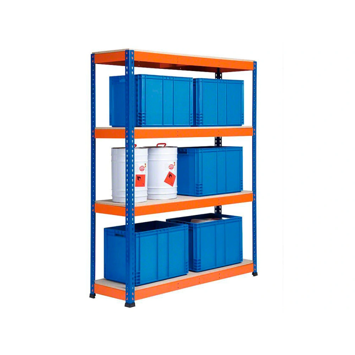 Ar storage Estanteria XL 200x150x60 cm Metal 4 Estantes 500 kg por Estante Montaje sin Tornillos 3 Ar storage Estanteria XL 200x150x60 cm Metal 4 Estantes 500 kg por Estante Montaje sin Tornillos 3