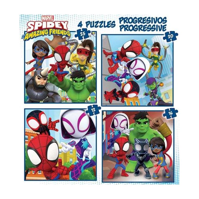 Puzzle progresivos spidey & his amazing friends 12-16-20-25 2 Puzzle progresivos spidey & his amazing friends 12-16-20-25 2