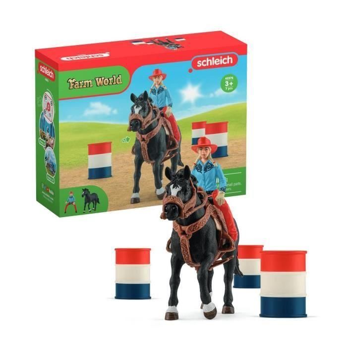 Schleich - Cowgirl y Racing Tonneaux - 42576 - Farm World Range