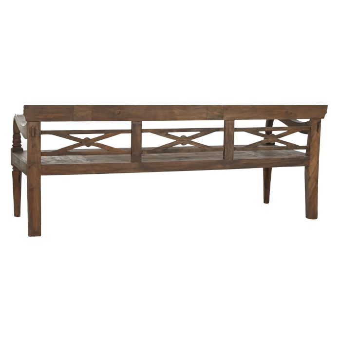 DKD Home Decor Benches 2c24 Banco de Teca Maciza Marrón Oscuro Tallado, 189x70x75 cm, Altura Asiento 44 cm 2 DKD Home Decor Benches 2c24 Banco de Teca Maciza Marrón Oscuro Tallado, 189x70x75 cm, Altura Asiento 44 cm 2