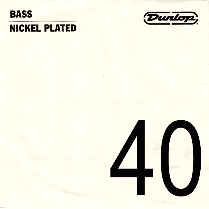 Cuerda Bajo Dunlop Nickel Entorchado .040 0 Cuerda Bajo Dunlop Nickel Entorchado .040 0