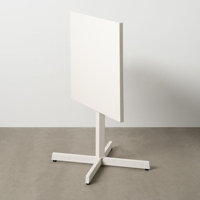 Mesa Auxiliar Plegable Blanco 70 x 70 x 74 cm 8