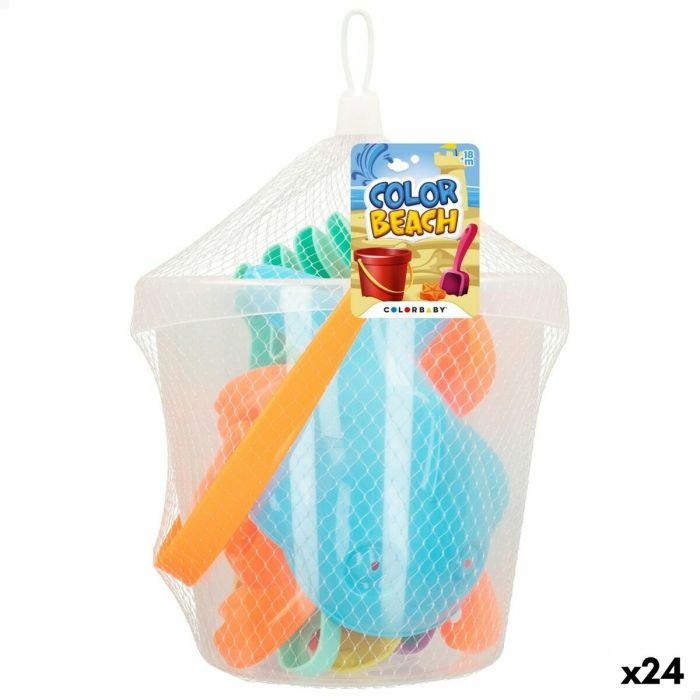 Set de Juguetes de Playa Colorbaby Ø 18 cm (24 Unidades) Set de Juguetes de Playa Colorbaby Ø 18 cm (24 Unidades)