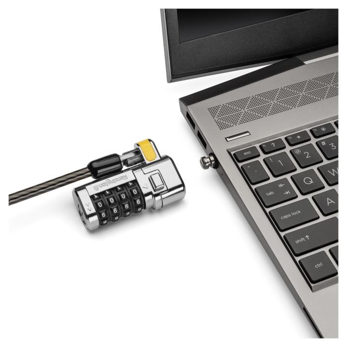 Kensington Candado Universal ClickSafe 3-en-1 para Portátiles, Cable 1.8m, Cerradura de Combinación, Acero al Carbono, Negro 3