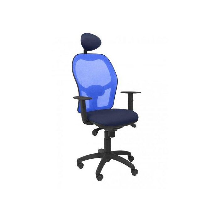 Silla Piqueras Y Crespo Jorquera Brazos Regulables Cabecero Fijo Mecanismo Sincro Con Regulador De Tension Respaldo De Malla Azul Y Asiento Tapizado Bali Azul Marino