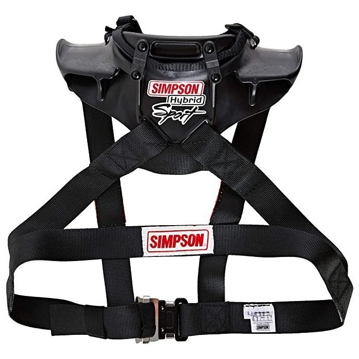 Simpson SIHS.LRG.11.PA.FIA Hans Hybrid Sport Large Anclaje Estándar SFI, Polímero de Carbono. Sistema de Seguridad para Carreras.