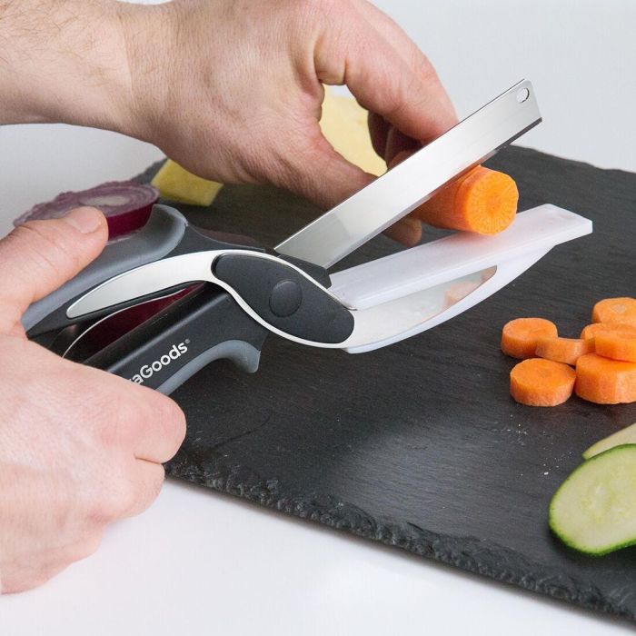 Cuchillo-Tijera con Mini Tabla de Cortar Integrada Scible InnovaGoods 0 Cuchillo-Tijera con Mini Tabla de Cortar Integrada Scible InnovaGoods 0