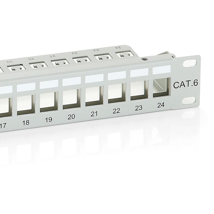 EQUIP 767124 Patch Panel 24 Puertos Cat6 FTP Keystone Montaje en Bastidor 1U Gris 4