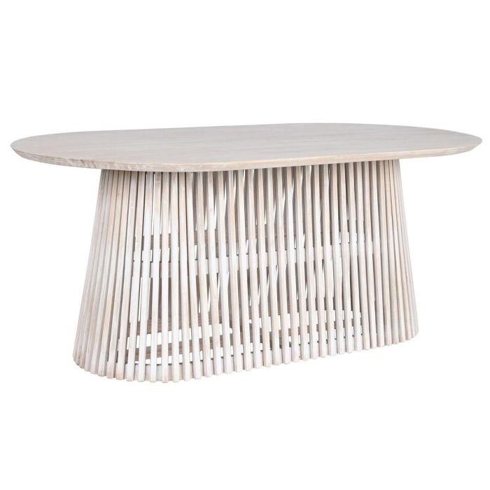 Mesa de Comedor Home ESPRIT Blanco madera de mindi 180 x 100 x 75 cm 4 Mesa de Comedor Home ESPRIT Blanco madera de mindi 180 x 100 x 75 cm 4