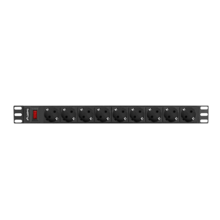 Lanberg PDU-09F-0300-BK unidad de distribución de energía (PDU) 9 salidas AC 1U Negro, Gris Lanberg PDU-09F-0300-BK unidad de distribución de energía (PDU) 9 salidas AC 1U Negro, Gris