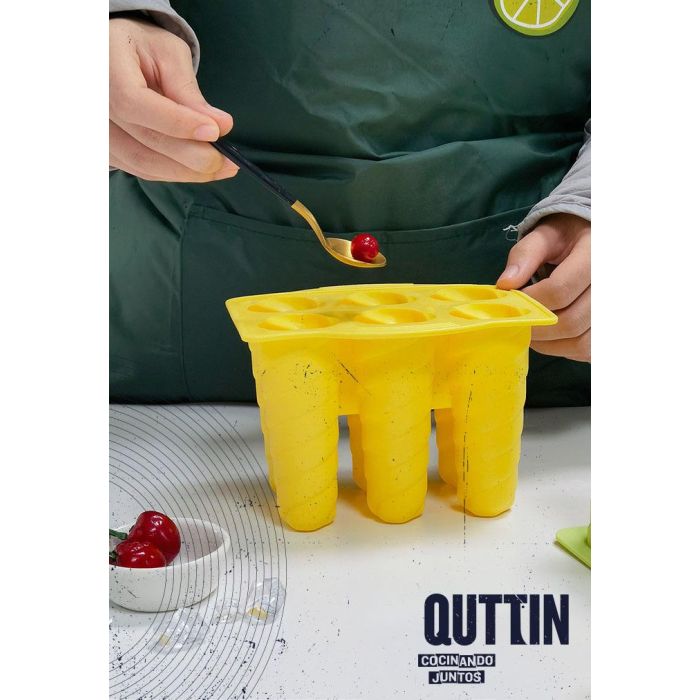 Quttin Molde 6 Helados Espiral de Silicona 12 cm Ancho x 15 cm Alto x 15 cm Largo 6