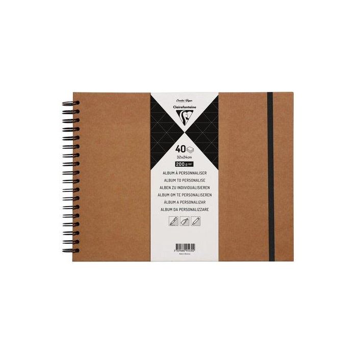 Album De Fotos Clairefontaine Diy Kraft Tapa Dura 32X24 Cm 40H 200G