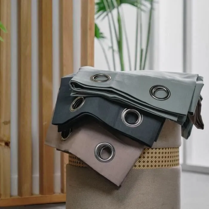 Today TOD1694780772971 Cortina con Ojales 140x240cm 100% Algodón Pavo real 2