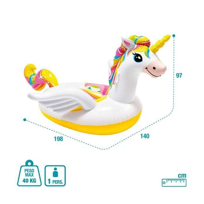 Figura hinchable unicornio 198x140x97 cm (+ 3 años) 6