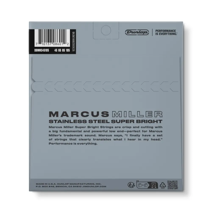 DUNLOP Juego Bajo Marcus Miller SB 45-105 Cuerdas para Bajo Eléctrico 1