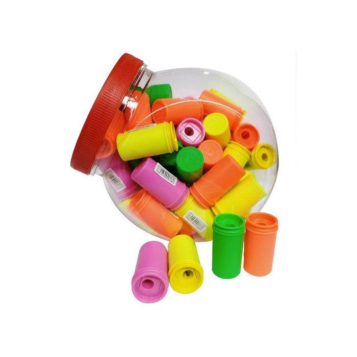 Afilalapiz Kum Plastico 1 Solo Uso Con Deposito Cilindrico, Colores Surtidos.Caja 50