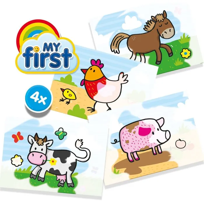 Ses Creative 14455 Colorear en el Agua Animales de Granja - Juego de Pintura Mágica Reutilizable con Pincel 4