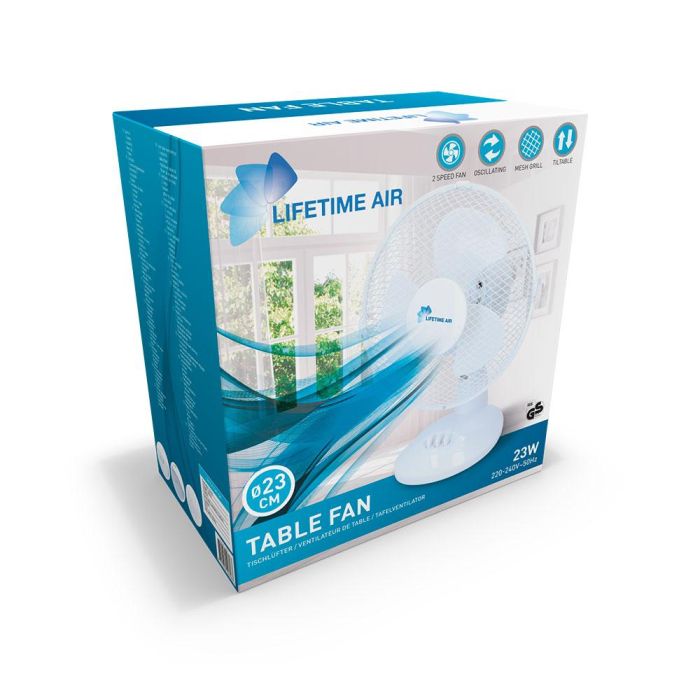 Ventilador sobremesa 22 W, ø23 cm, blanco, 270 x 210 x 352 mm 4 Ventilador sobremesa 22 W, ø23 cm, blanco, 270 x 210 x 352 mm 4