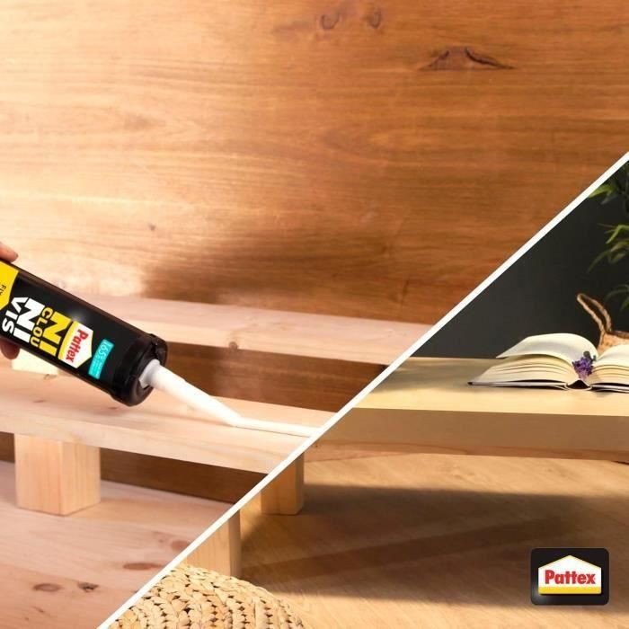 Pattex ni tornillo Ni Ni Chrono - Lote de 2 cartuchos 310ml 380g + 1 gratis 2 Pattex ni tornillo Ni Ni Chrono - Lote de 2 cartuchos 310ml 380g + 1 gratis 2