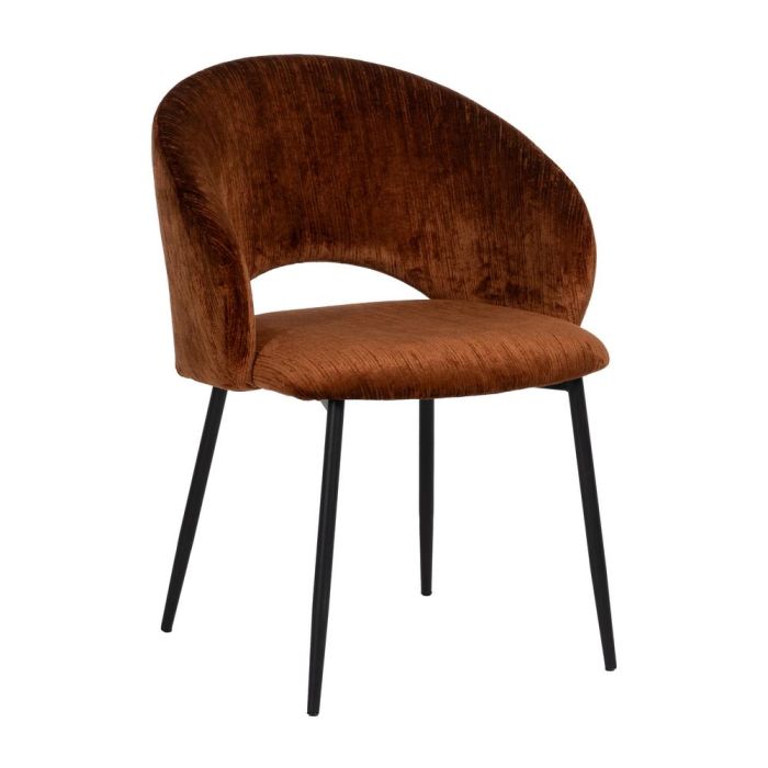 Silla Marrón Tejido-Metal Contract 58 X 60 X 80,50 cm