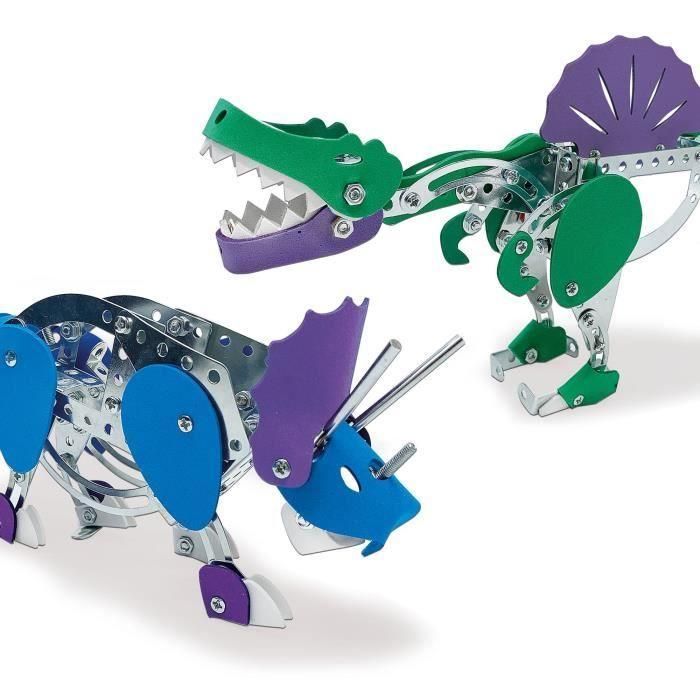 Kit de construcción de dinosaurios de metal - Triceratops y Spinosaurus 1