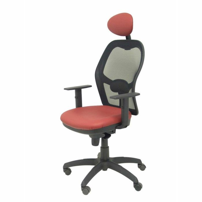 Silla de Oficina con Cabecero Jorquera malla P&C NSPGRAC Granate 3