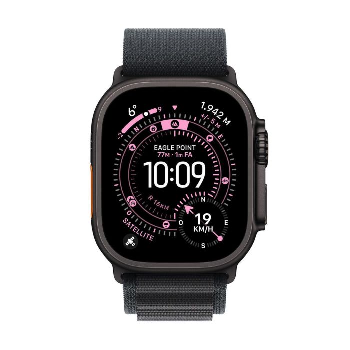 Apple Watch Ultra 3 Titanium Cellular 49mm, Caja de Titanio con Correa Alpine Loop Negra, Talla L 7