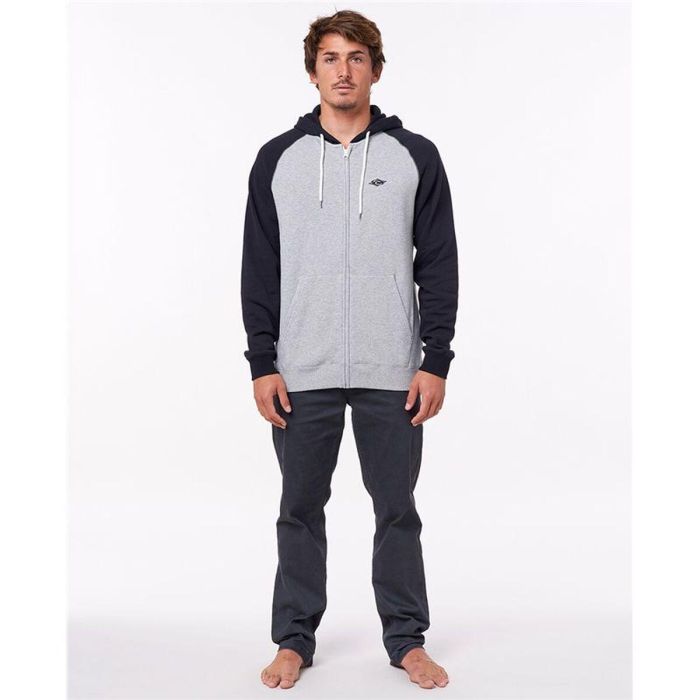 Sudadera con Capucha Hombre Rip Curl Embroid Hooded Zip Thru Gris claro 37