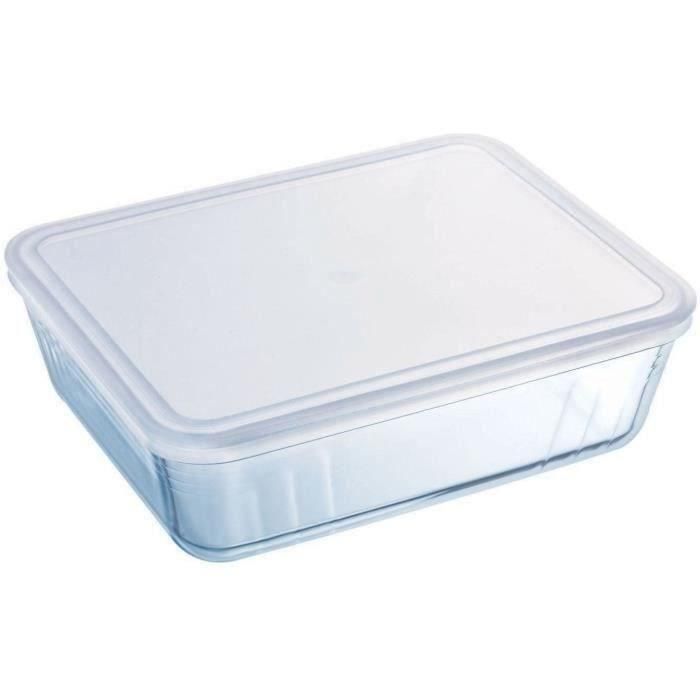 Pyrex Recipiente Rectangular Cook & Freeze Vidrio Borosilicato 1,5 L (22,5x17,5x6,5 cm) con Tapa. Apto Horno, Microondas, Congelador 1