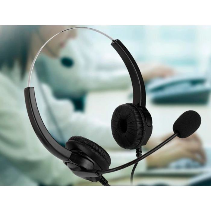 Mediarange Auricular Biaural Diadema con Micrófono, USB, Cable 2m 3