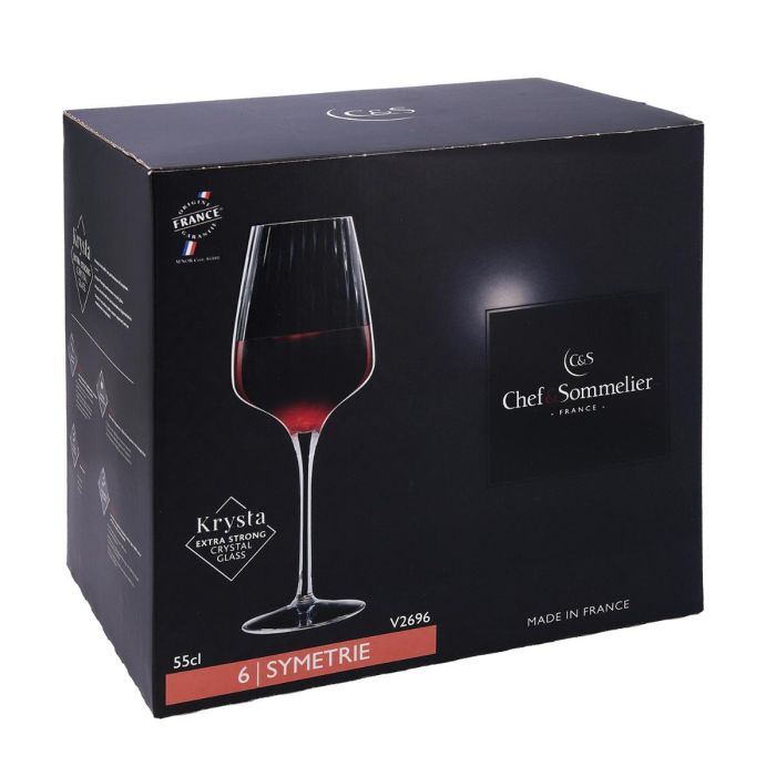 Chef & Sommelier Set 6 Copas Vino Vidrio Symetrie 55 cL Transparente con Relieve 3 Chef & Sommelier Set 6 Copas Vino Vidrio Symetrie 55 cL Transparente con Relieve 3