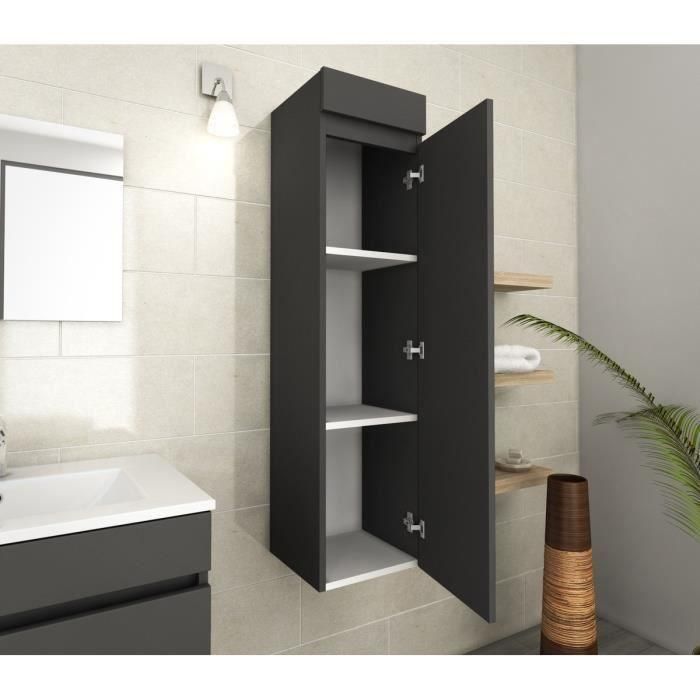 LUNA Columna de baño L 25 cm - Gris mate 2 LUNA Columna de baño L 25 cm - Gris mate 2
