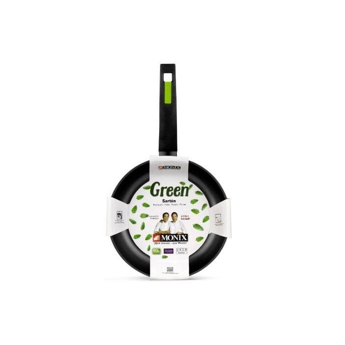 Monix M481228 Sartén Green Ø28cm Aluminio Forjado Apta Inducción Antiadherente Quantum2 Witford Mango Ergonómico Soft-Touch 4