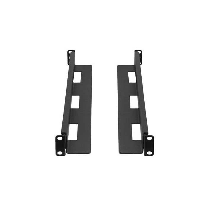 Lanberg Kit Carriles Deslizantes para Rack 19" 1U Profundidad Ajustable 650-1090mm Soporte 90kg Acero Negro con Tornillos M6 1