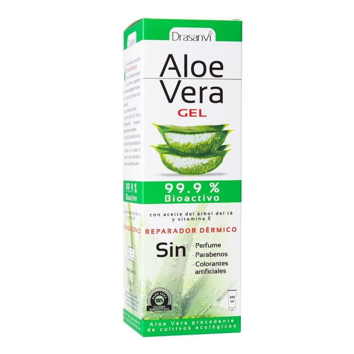 DRASANVI Aloe Vera con Árbol del Té y Vitamina E Gel Calmante para Piel Irritada y Enrojecida 200ml