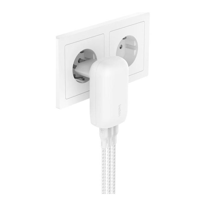 Belkin BOOST CHARGE Cargador 67W con 3 Puertos USB-C, Blanco 5