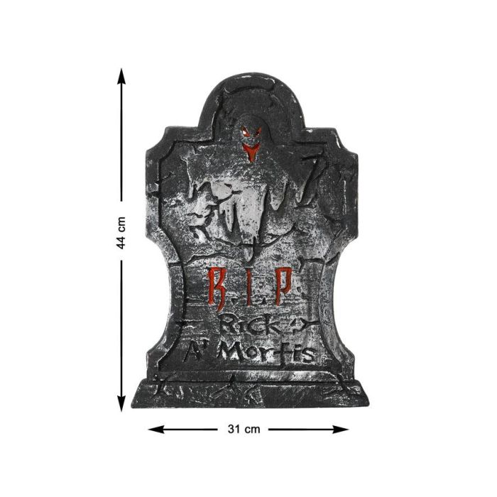 Lápida Halloween con Figura Fantasmal y Texto Grabado 44x31 cm