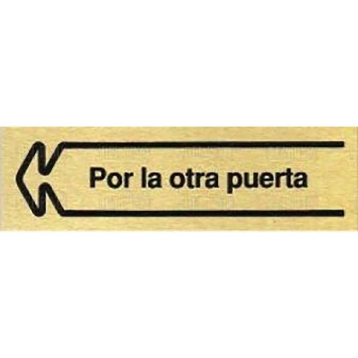 DUVER P.Otr.Puerta''I Placa de Aluminio color oro 150X45 para la Otra Puerta Izquierda DUVER P.Otr.Puerta''I Placa de Aluminio color oro 150X45 para la Otra Puerta Izquierda