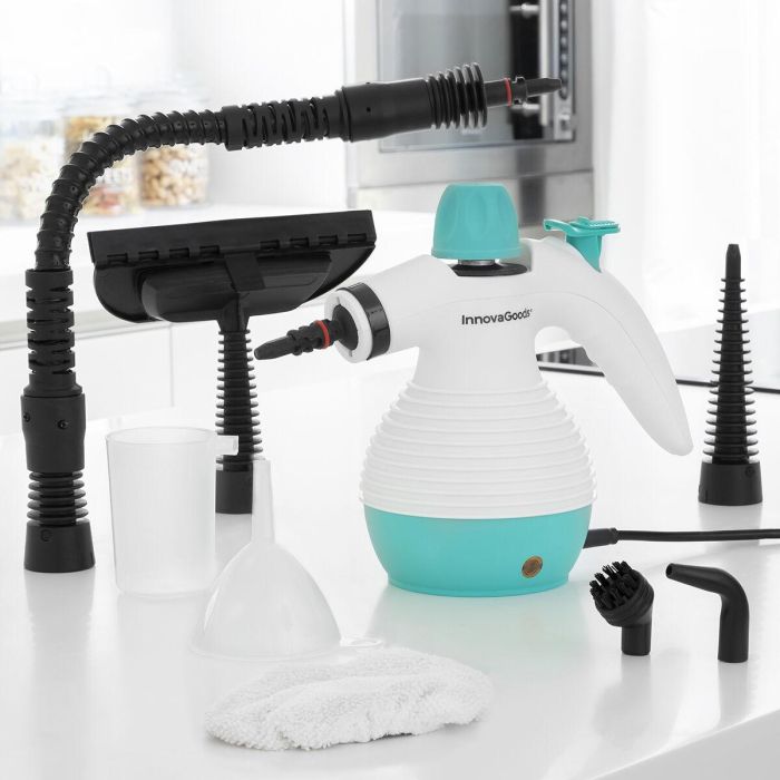 Vaporeta de Mano Multiusos con Accesorios 9 en 1 Steany InnovaGoods 0,35 L 3 Bar 1000W 11 Vaporeta de Mano Multiusos con Accesorios 9 en 1 Steany InnovaGoods 0,35 L 3 Bar 1000W 11