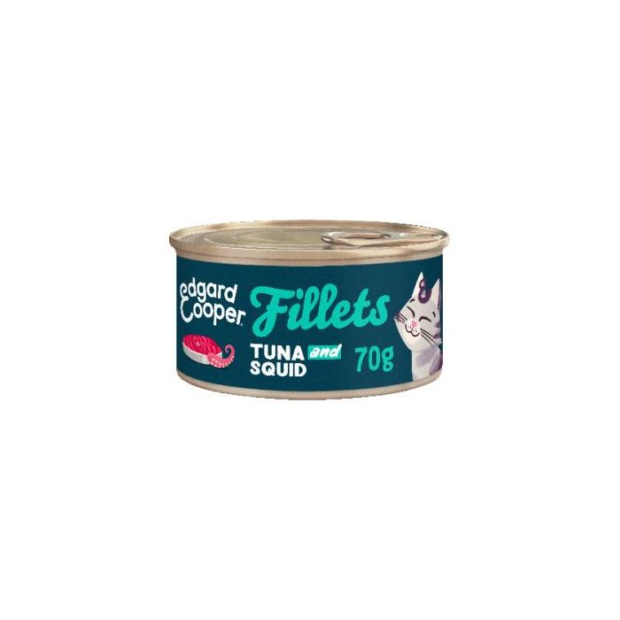 Feline Filetes de Atún y Calamares en Lata - Pack de 24 unidades x 70 gr Feline Filetes de Atún y Calamares en Lata - Pack de 24 unidades x 70 gr