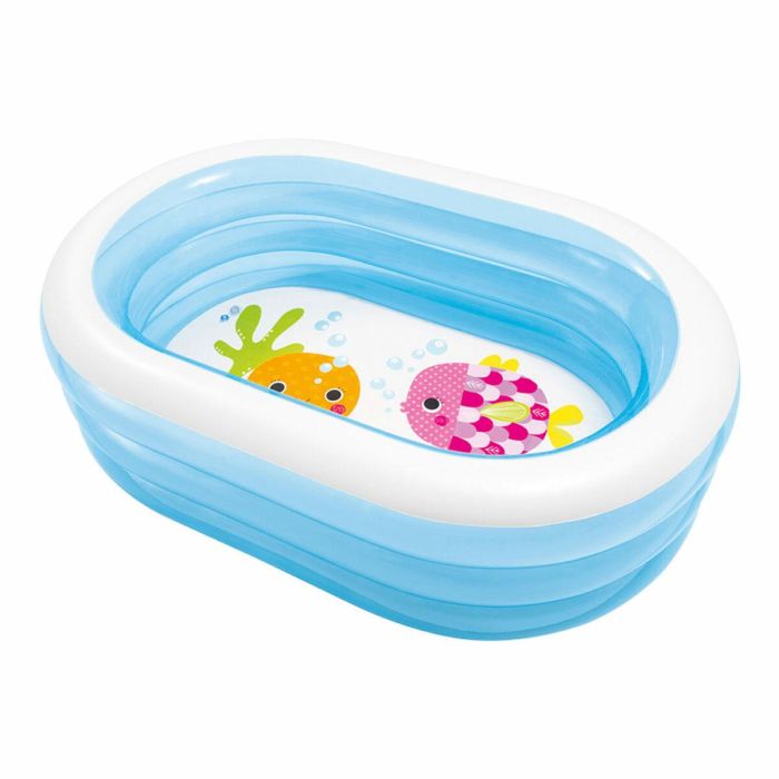 Piscina Hinchable para Niños Intex Ovalada Azul Blanco 230 L 163 x 46 x 107 cm (6 Unidades) 3