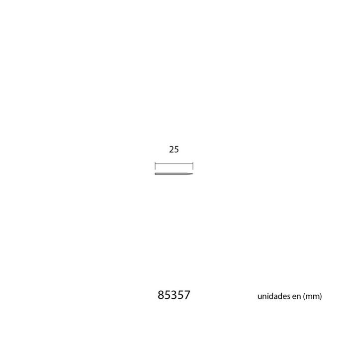 Edm Punta Aguja para Tapeta Acero 2.5 cm Pack 100 Unidades 2