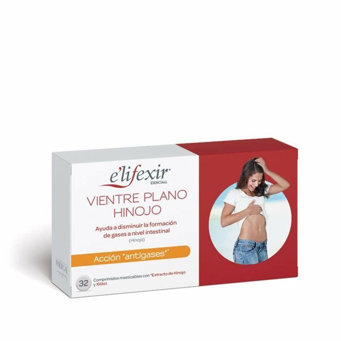 E'Lifexir Vientre Plano Hinojo Comprimidos, Suplemento Antigas para Reducir Flatulencia y Molestias Digestivas - 32 Unidades E'Lifexir Vientre Plano Hinojo Comprimidos, Suplemento Antigas para Reducir Flatulencia y Molestias Digestivas - 32 Unidades