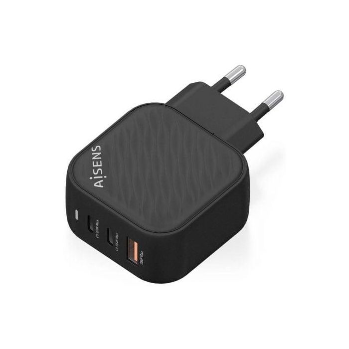 AISENS - CARGADOR GaN 65W, 2xUSB-C PD3.0 QC4.0, 1xUSB-A QC3.0, NEGRO 1 AISENS - CARGADOR GaN 65W, 2xUSB-C PD3.0 QC4.0, 1xUSB-A QC3.0, NEGRO 1