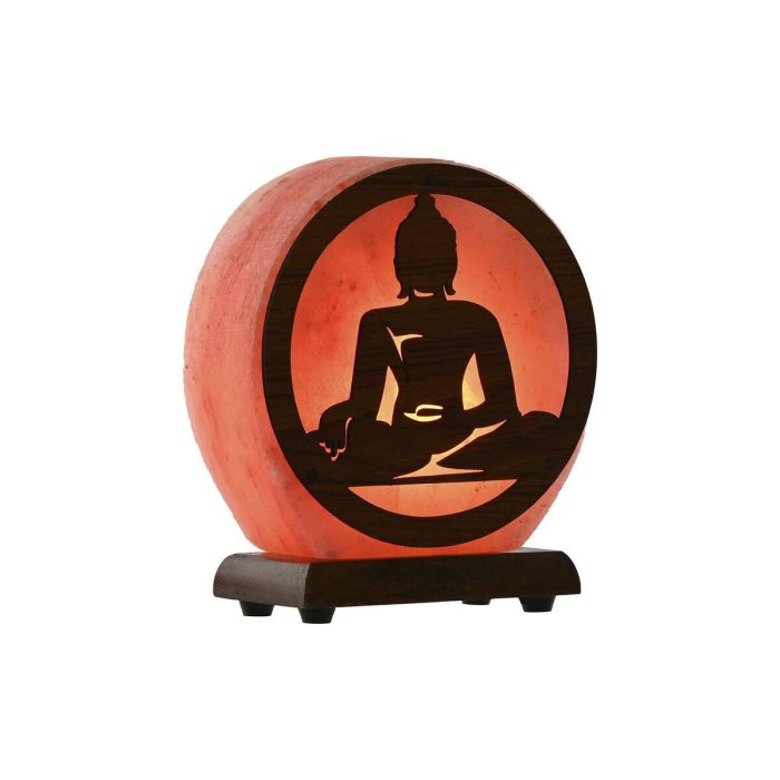 DKD Home Decor Lámpara de Sobremesa Sal del Himalaya Buda Árabe Marrón Rosa E14 15W 3.5kg - 18x16x7 cm 1 DKD Home Decor Lámpara de Sobremesa Sal del Himalaya Buda Árabe Marrón Rosa E14 15W 3.5kg - 18x16x7 cm 1